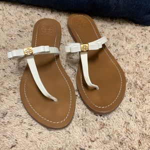Tory Burch white strap sandals